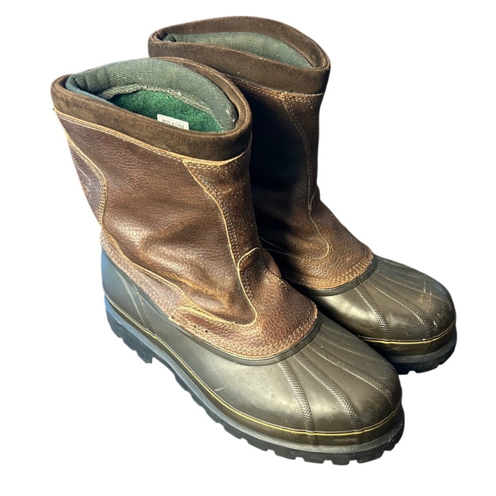 Sorel Kittson Pull-On Boots 13 Waterproof Leather Rubber NM1220 Winter Snow Rain